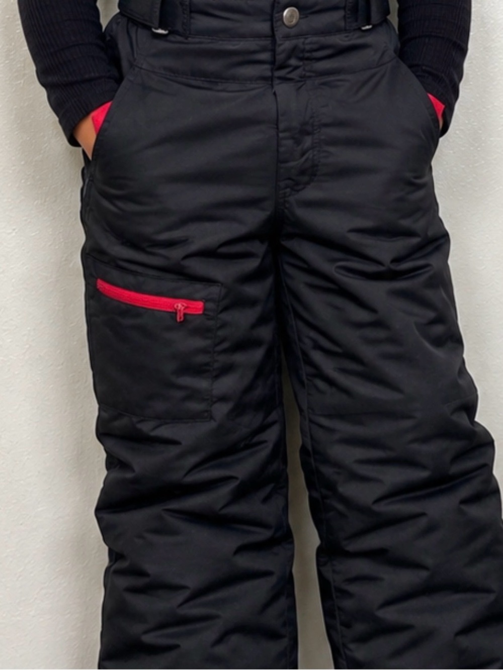 Swiss Tech Red and Black Logo Interior Label-elastic waist-water resistant